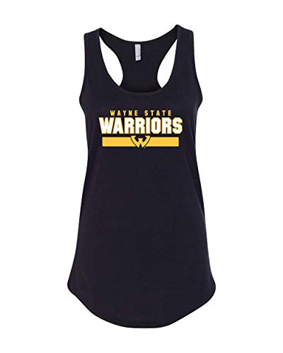 Wayne State Warriors Two Color Tank Top - Black