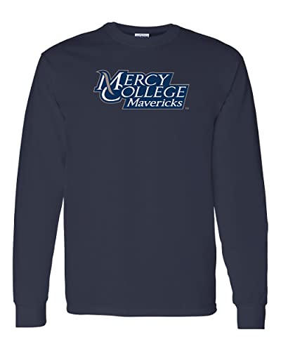 Mercy College Text Long Sleeve Shirt - Navy