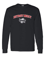 Load image into Gallery viewer, Detroit Mercy Arched Two Color Long Sleeve T-Shirt - Black
