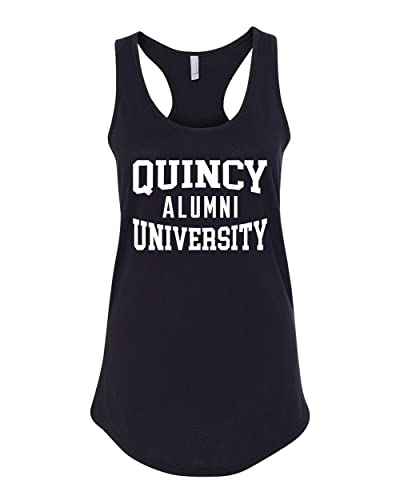 Quincy University Alumni Ladies Tank Top - Black
