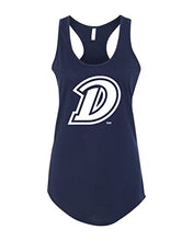 Load image into Gallery viewer, Drake University D Ladies Tank Top - Midnight Navy
