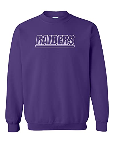 University of Mount Union Raiders Block Text Crewneck Sweatshirt - Purple