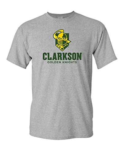 Clarkson University Golden Knights Logo T-Shirt - Sport Grey