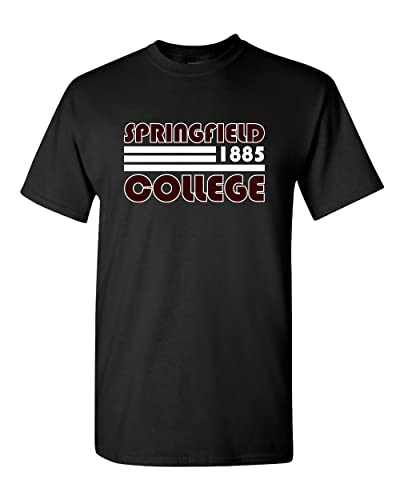 Retro Springfield College T-Shirt - Black