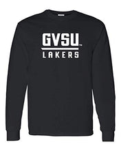 Load image into Gallery viewer, GVSU Lakers Stacked One Color Long Sleeve - Black
