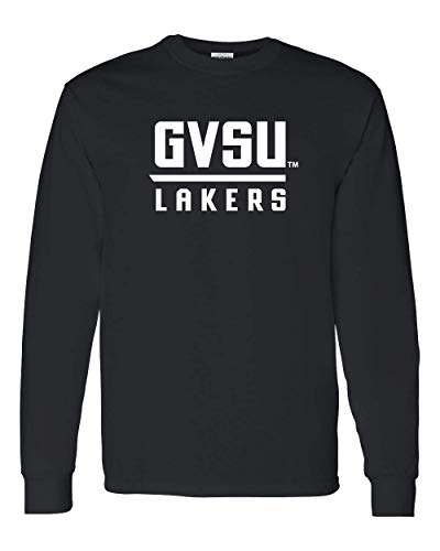 GVSU Lakers Stacked One Color Long Sleeve - Black