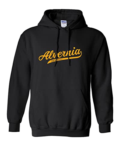 Alvernia University Retro Hooded Sweatshirt - Black