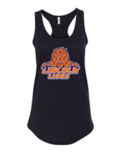 Load image into Gallery viewer, Lincoln University Full Color Ladies Racer Tank Top - Black
