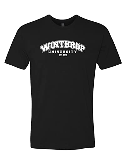 Vintage Winthrop University Soft Exclusive T-Shirt - Black