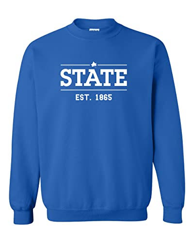 Indiana State Est 1865 Crewneck Sweatshirt - Royal
