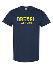 Load image into Gallery viewer, Drexel University Alumni Gold Text T-Shirt - Navy
