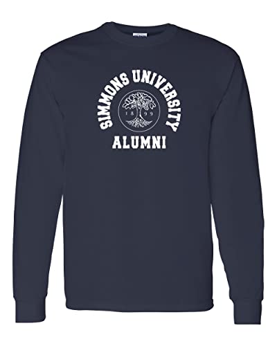 Simmons University Alumni Long Sleeve T-Shirt - Navy
