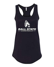Load image into Gallery viewer, Ball State University with Logo One Color Tank Top - Black
