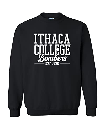Ithaca College Bombers Alumni Crewneck Sweatshirt - Black