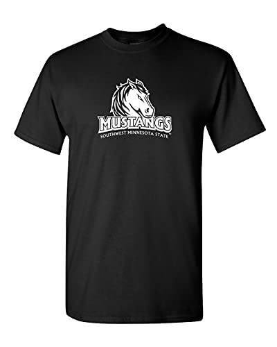 Southwest Minnesota State University Logo One Color T-Shirt - Black