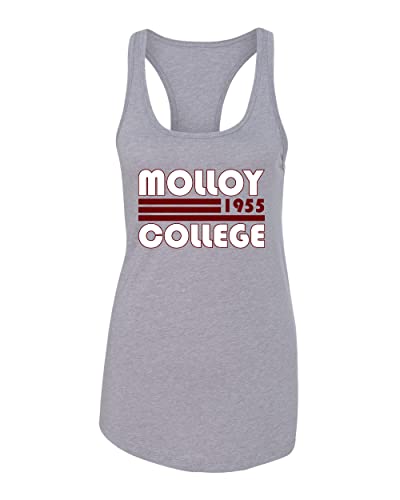 Retro Molloy College Ladies Tank Top - Heather Grey