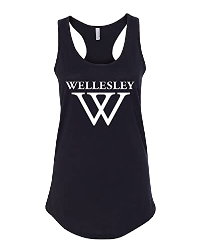 Wellesley College W Ladies Tank Top - Black