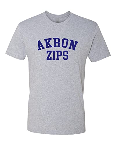 University of Akron Zips Soft Exclusive T-Shirt - Dark Heather Gray