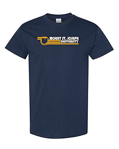 Retro Mount St. Joseph University Two Color T-Shirt - Navy