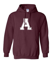 Load image into Gallery viewer, Premium Alma College White A Adult Hooded Sweatshirt Alma College Scotty Student and Alumni Mens/Womens Hoodie - Maroon
