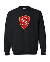 Load image into Gallery viewer, Stanislaus State Shield Crewneck Sweatshirt - Black
