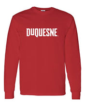 Load image into Gallery viewer, Vintage Duquesne Dukes Long Sleeve T-Shirt - Red
