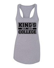 Load image into Gallery viewer, King&#39;s College est 1946 Ladies Racer Tank - Heather Grey
