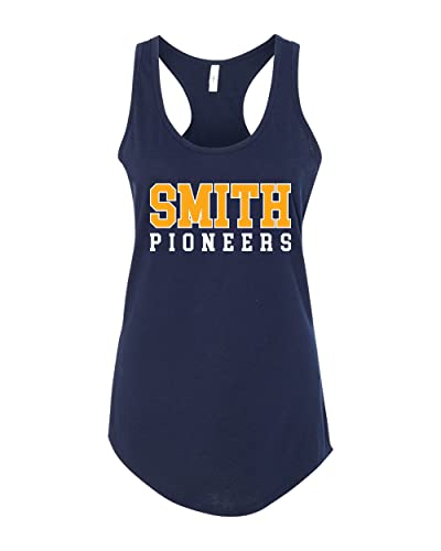 Smith College Pioneers Text Ladies Tank Top - Midnight Navy