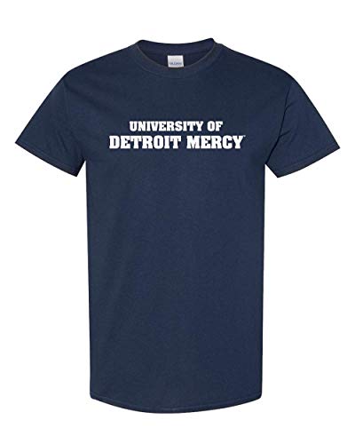 University of Detroit Mercy Text One Color T-Shirt - Navy