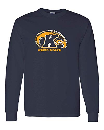 Kent State Full Logo Long Sleeve T-Shirt - Navy