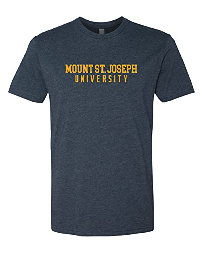 Mount St Joseph Flashes Text One Color Exclusive Soft Shirt - Midnight Navy