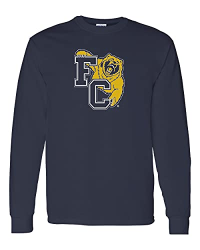 Franklin College FC Two Color Long Sleeve Shirt - Navy
