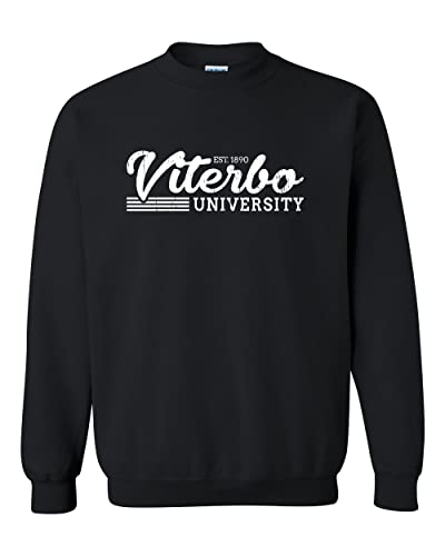 Vintage Viterbo University Crewneck Sweatshirt - Black