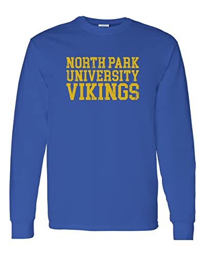 North Park University Block Long Sleeve T-Shirt - Royal