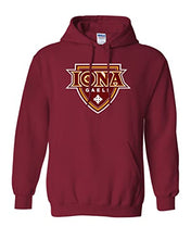 Load image into Gallery viewer, Iona University Full Color Logo Hooded Sweatshirt - Cardinal Red
