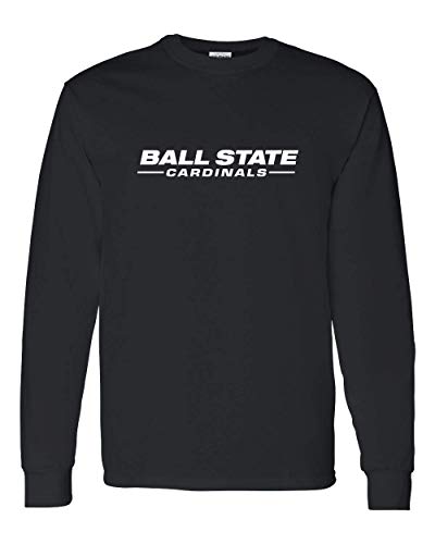 Ball State University Text Only One Color Long Sleeve - Black