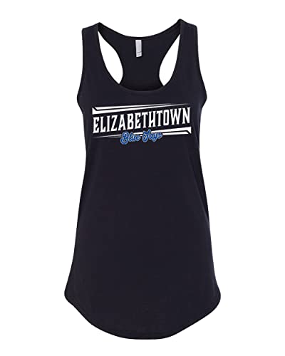 Elizabethtown Etown Blue Jays Ladies Tank Top - Black