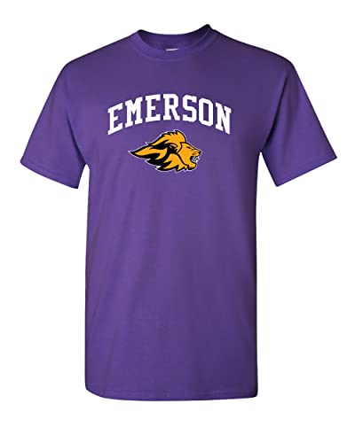 Emerson College Lions Logo T-Shirt - Purple