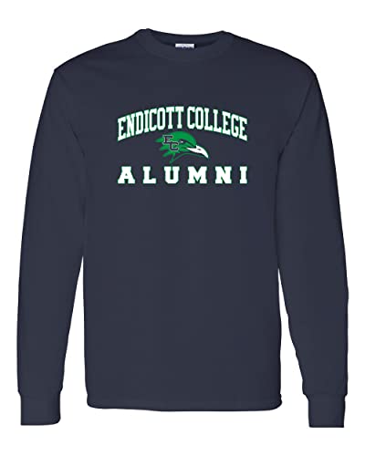 Endicott College Alumni Long Sleeve Shirt - Navy