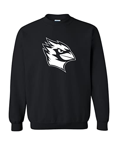 Wesleyan University 1 Color Mascot Crewneck Sweatshirt - Black