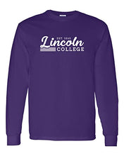 Load image into Gallery viewer, Vintage Lincoln College Est 1865 Long Sleeve T-Shirt - Purple
