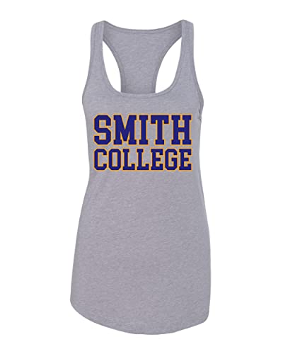 Smith College Block Letters Ladies Tank Top - Heather Grey
