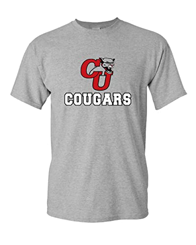 Clark University Cougars Logo T-Shirt - Sport Grey