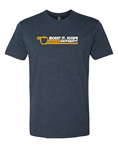 Retro Mount St. Joseph University Two Color Exclusive Soft Shirt - Midnight Navy