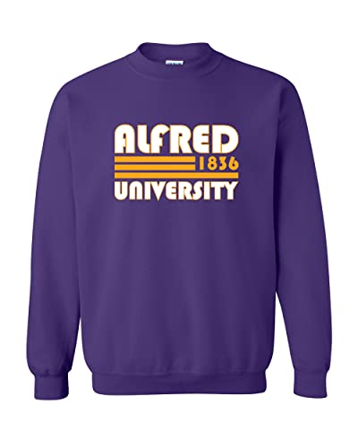 Retro Alfred University Crewneck Sweatshirt - Purple