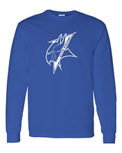 Load image into Gallery viewer, Elizabeth City State Mascot Long Sleeve T-Shirt - Royal
