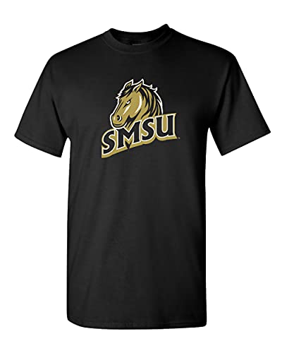 Southwest Minnesota SMSU Logo Full Color T-Shirt - Black