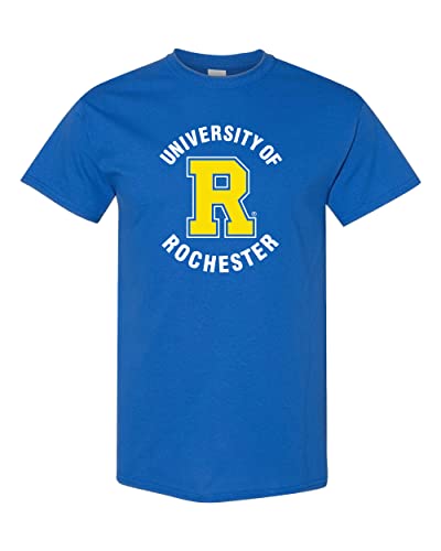 University of Rochester Circular Text Logo T-Shirt - Royal