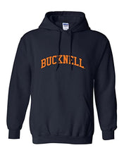 Load image into Gallery viewer, Bucknell University Orange Bucknell Hooded Sweatshirt - Navy
