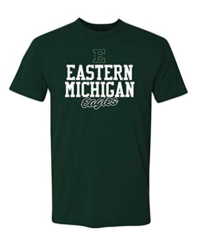 Premium Green Eastern Michigan Eagles Adult T-Shirt EMU Alumni Mens/Womens T-Shirt - Forest Green